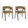 Lot de 2 fauteuils design ATOME - Jaune