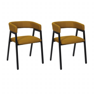 Lot de 2 fauteuils design ATOME - Jaune