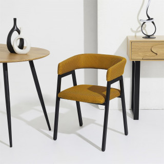 Lot de 2 fauteuils design ATOME - Jaune