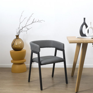 Lot de 2 fauteuils design ATOME - Gris foncé