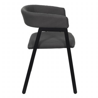 Lot de 2 fauteuils design ATOME - Gris foncé