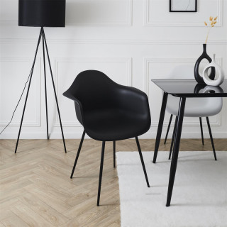 Lot de 4 fauteuils GUSTAV - Noir