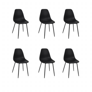 Lot de 6 chaises GUSTAV - Noir