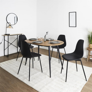 Lot de 6 chaises GUSTAV - Noir