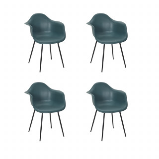 Lot de 4 fauteuils GUSTAV - Bleu