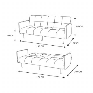 Canapé convertible DREAM - Gris