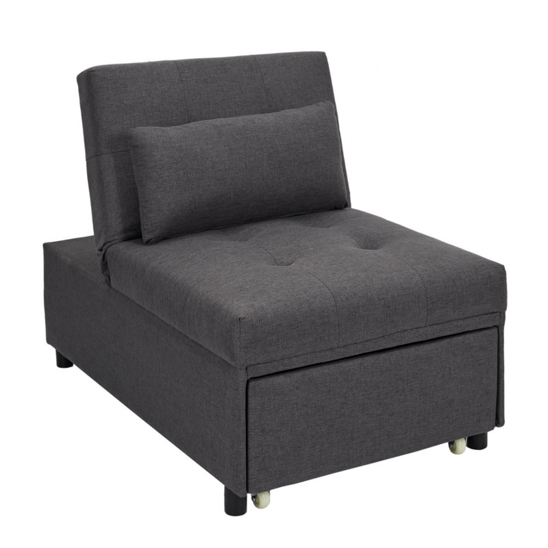 Fauteuil convertible MALMO - Gris foncé
