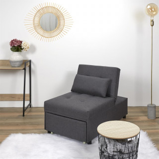 Fauteuil convertible MALMO - Gris foncé