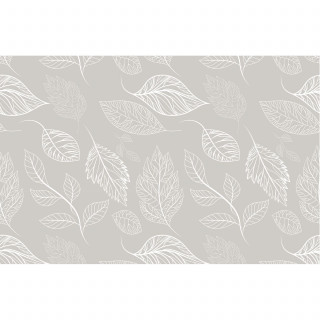 Lot de 2 sets de table motifs feuillage ROMIE - 28 x 43 cm - Beige et blanc