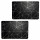 Lot de 2 sets de table avec encre métallique COPPER - 30 x 45 cm - Argent et noir