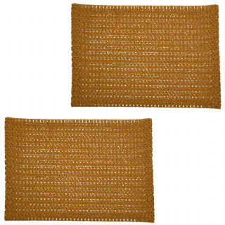 Lot de 2 sets de tables rectangles en jute TORSA - 31 x 45 cm - Marron