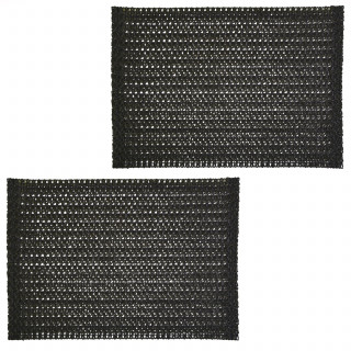 Lot de 2 sets de tables rectangles en jute TORSA - 31 x 45 cm - Noir