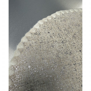 Lot de 2 sets de tables ronds en jute ALAGO - Diam. 38 cm - Argent