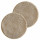 Lot de 2 sets de tables ronds en jute ALAGO - Diam. 38 cm - Or