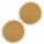 Lot de 2 sets de tables ronds en jute FILI - Diam. 38 cm - Marron