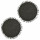 Lot de 2 sets de tables ronds en jute FILI - Diam. 38 cm - Noir