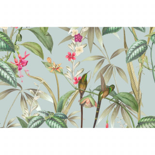 Lot de 6 sets de table motifs tropical BARBARA - 28 x 43 cm - Multicolore