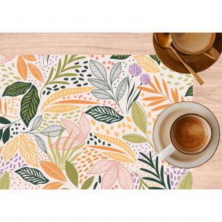 Lot de 6 sets de table motifs feuillage MAOLI - 28 x 43 cm - Multicolore