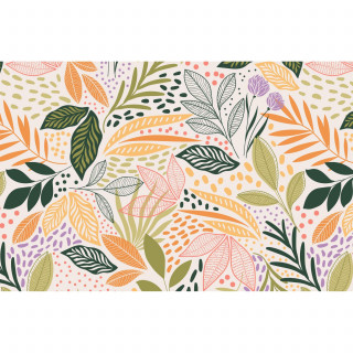 Lot de 6 sets de table motifs feuillage MAOLI - 28 x 43 cm - Multicolore