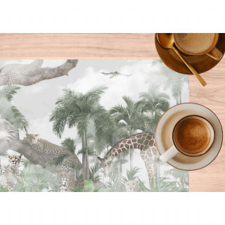 Lot de 6 sets de table motifs animaux OLWEN - 28 x 43 cm
