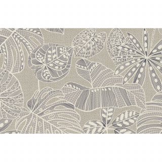 Lot de 6 sets de table motifs tropical WILD - 28 x 43 cm - Ecru