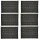 Lot de 6 sets de tables rectangles en jute TORSA - 31 x 45 cm - Noir