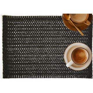 Lot de 6 sets de tables rectangles en jute TORSA - 31 x 45 cm - Noir