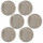 Lot de 6 sets de tables ronds en jute ALAGO - Diam. 38 cm - Argent