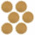 Lot de 6 sets de tables ronds en jute FILI - Diam. 38 cm - Marron