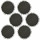 Lot de 6 sets de tables ronds en jute FILI - Diam. 38 cm - Noir