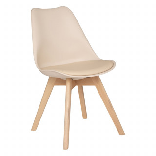Lot de 4 Chaises design scandinave Baya - Beige