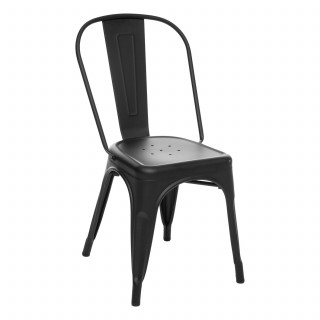 Lot de 4 chaises en métal NIKO - Noir