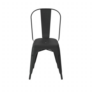 Lot de 4 chaises en métal NIKO - Noir