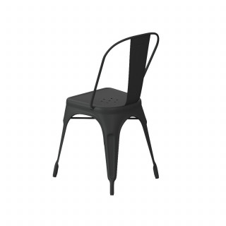 Lot de 4 chaises en métal NIKO - Noir