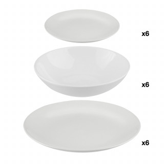 Service vaisselle 18 pièces COLORAMA - Blanc