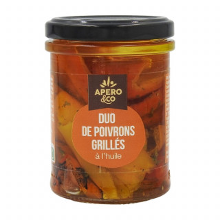 Duo de poivrons grillés à l'huile - Bocal 180g
