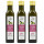 Lot 3x Huile d'olive à l'ail - Bouteille 250ml