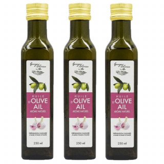 Lot 3x Huile d'olive à l'ail - Bouteille 250ml