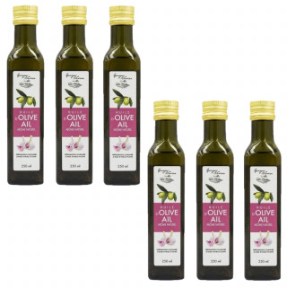 Lot 6x Huile d'olive à l'ail - Bouteille 250ml