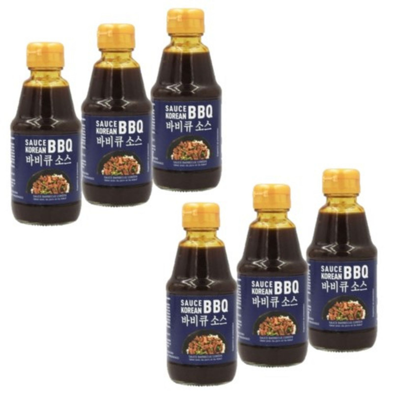 Lot 6x Sauce barbecue coréen - Bouteille 200ml Lot 6x Sauce barbecue coréen - Bouteille 200ml