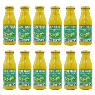 Lot 12x Soupe froide de petits pois et menthe - Bouteille 480ml