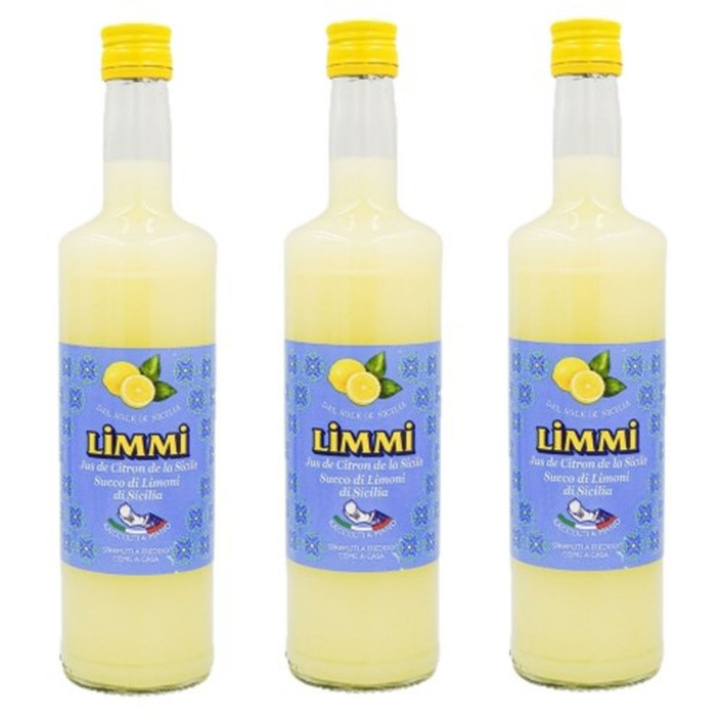 Lot 3x Jus de citron de Sicile - Bouteille 700ml Lot 3x Jus de citron de Sicile - Bouteille 700ml
