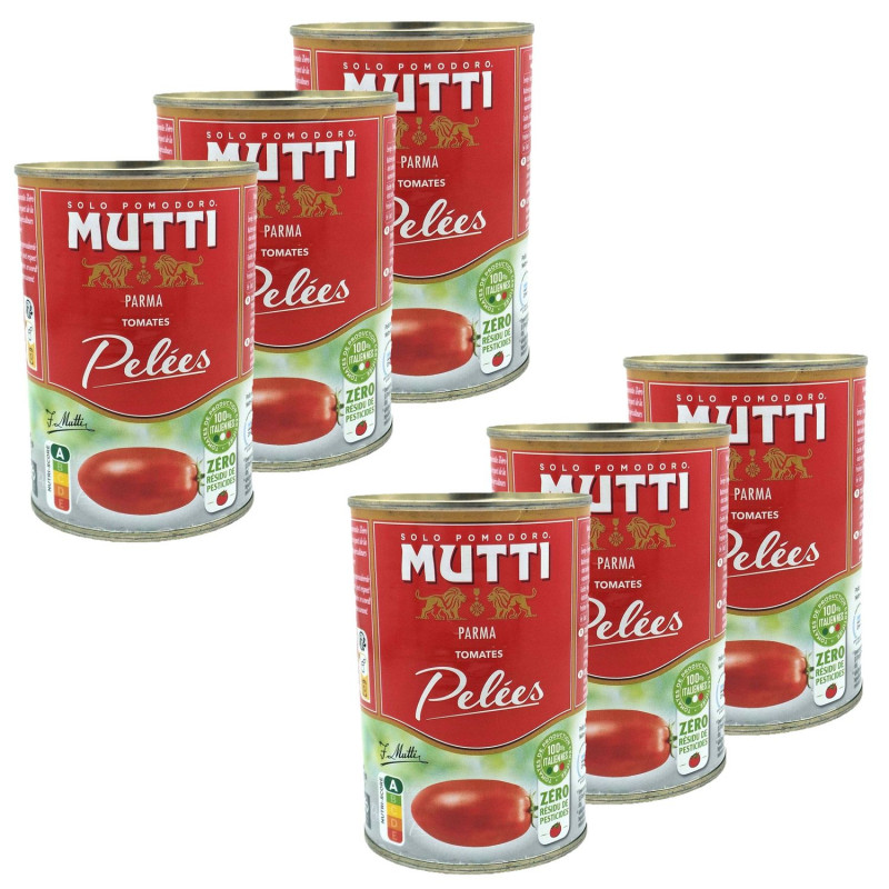 Lot 6x Tomates pelées - Zéro résidu de pesticides - Conserve 400g Lot 6x Tomates pelées - Zéro résidu de pesticides - Conserve 400g