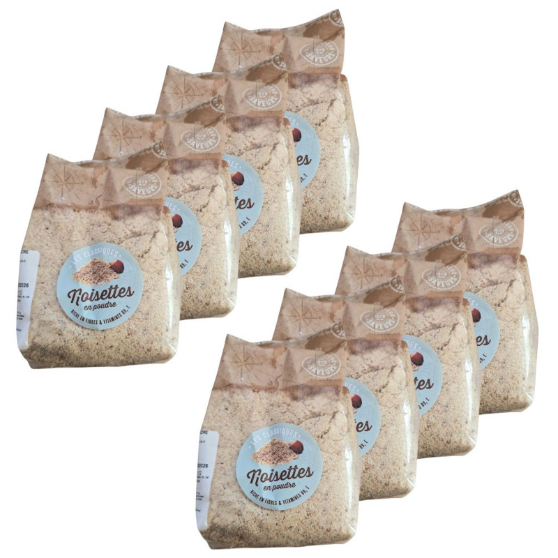 Lot 8x Noisettes en poudre - Paquet 250g Lot 8x Noisettes en poudre - Paquet 250g