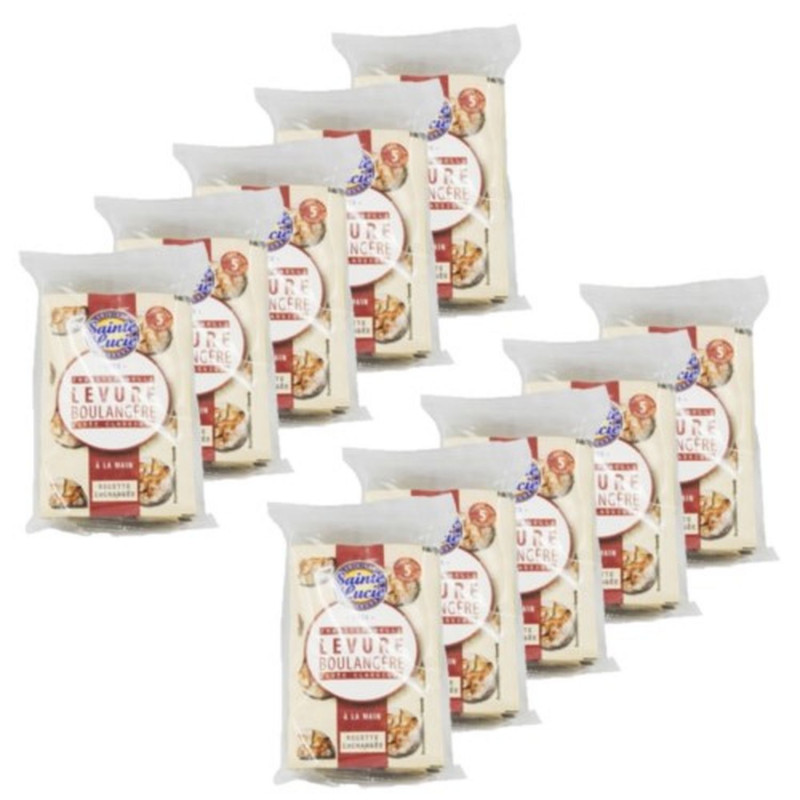Lot 10x Levure boulangère - Sachet - 5 x 8g Lot 10x Levure boulangère - Sachet - 5 x 8g