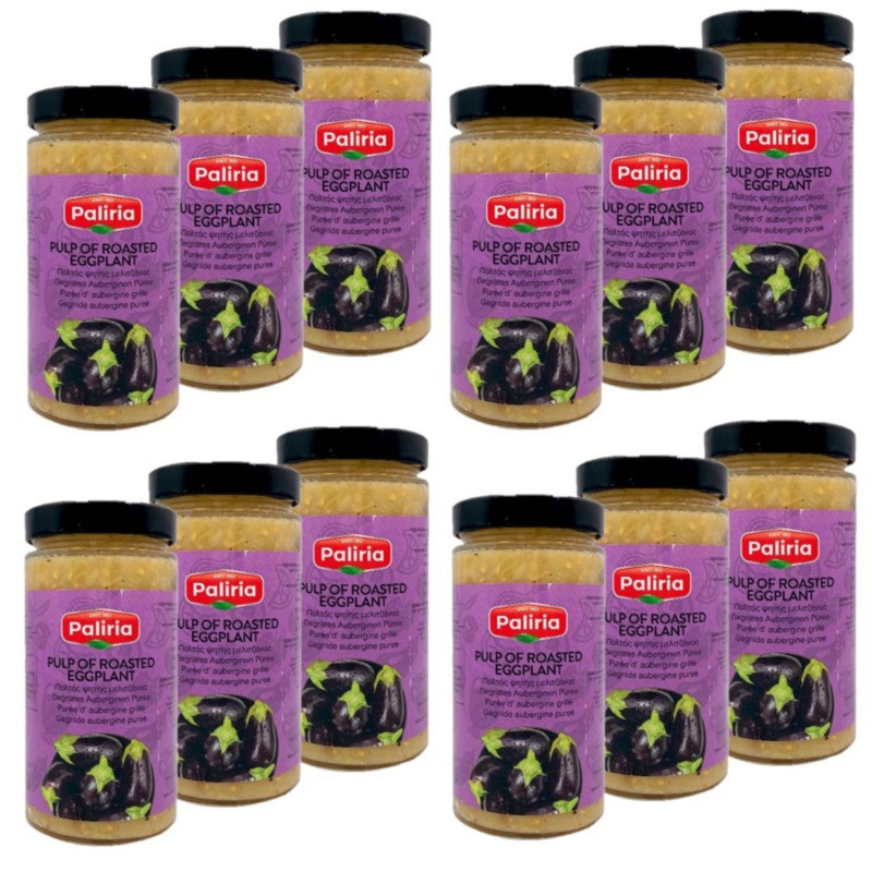 Lot 12x Purée d'aubergines grillées - Bocal 480g