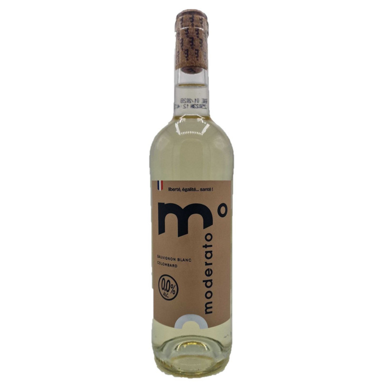 Boisson sans alcool élaborée à partir de vin Moderato - Bouteille 750ml Boisson sans alcool élaborée à partir de vin Moderato - Bouteille 750ml
