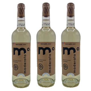 Lot 3x Boisson sans alcool élaborée à partir de vin Moderato - Bouteille 750ml