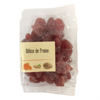 Fraises entières semi confites - Sachet 220g