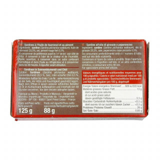 Sardines pimentées - Conserve 125g
